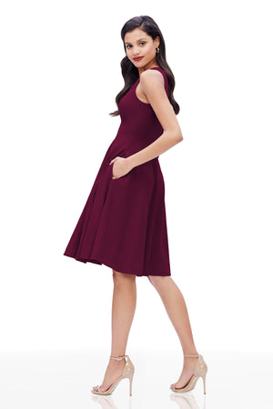 CATALINA DRESS / DARK MAGENTA