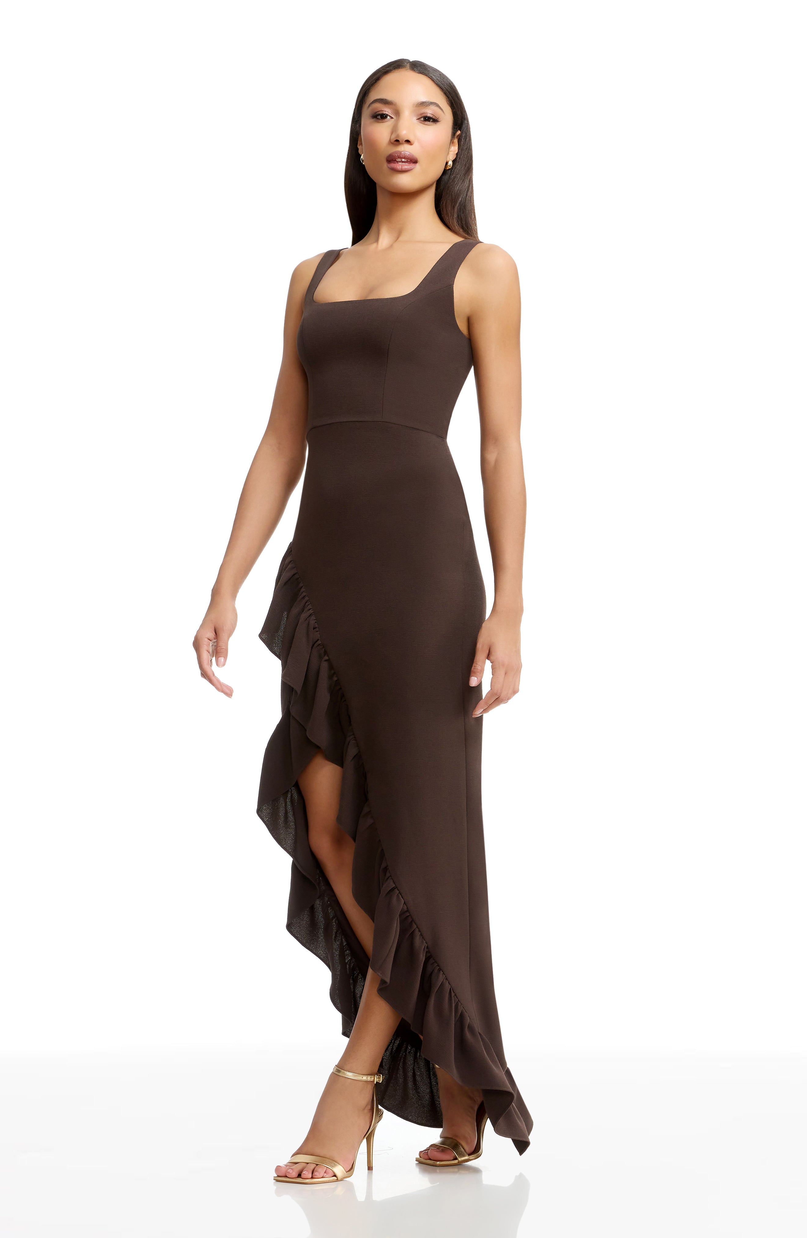 Last Dance Dark Pink Embellished Strappy Cowl-Neck Mini