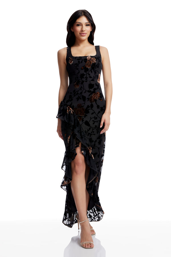 Charlene Dress / BLACK MULTI