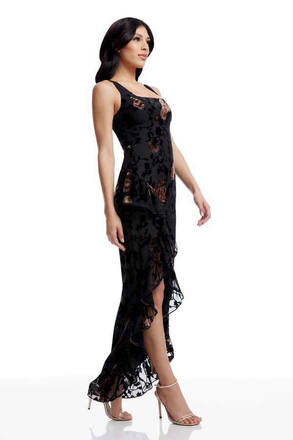 Charlene Dress / BLACK MULTI