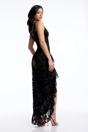 Charlene Dress / BLACK MULTI