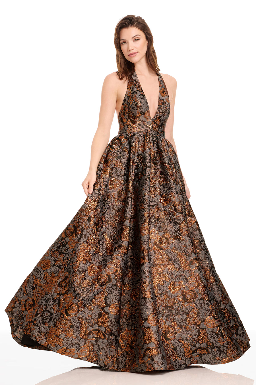 CHRISTINA DRESS / BRONZE MULTI