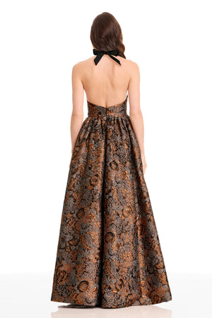 CHRISTINA DRESS / BRONZE MULTI