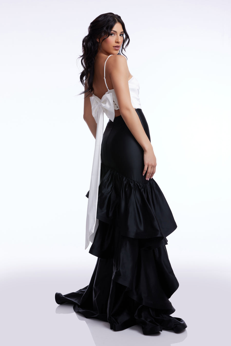 Clarice Dress / OFF WHITE-BLACK