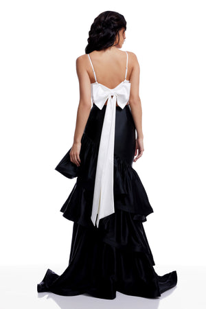 Clarice Dress / OFF WHITE-BLACK
