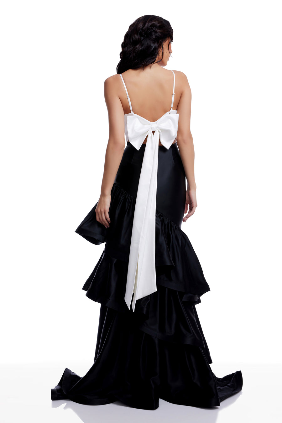 Clarice Dress / OFF WHITE-BLACK