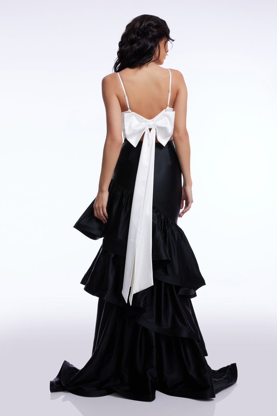 Clarice Dress / OFF WHITE-BLACK
