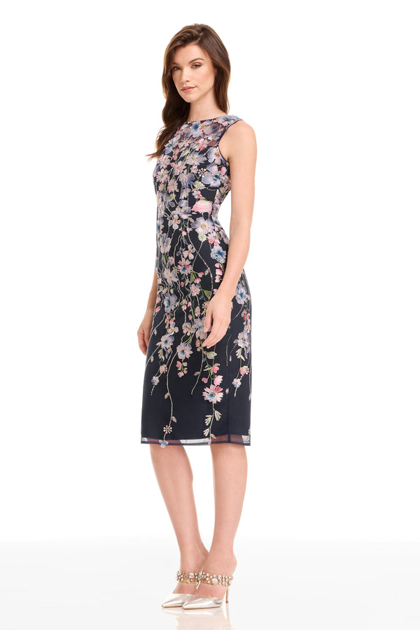 CLAUDETTE DRESS / NAVY MULTI