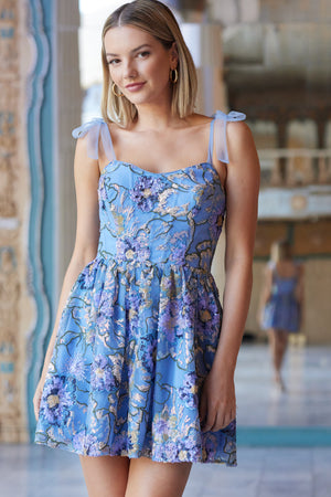 Kaitrin Dress / SKY MULTI