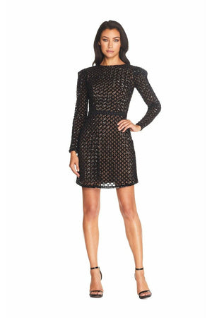 Collins Dress / BLACK/NUDE