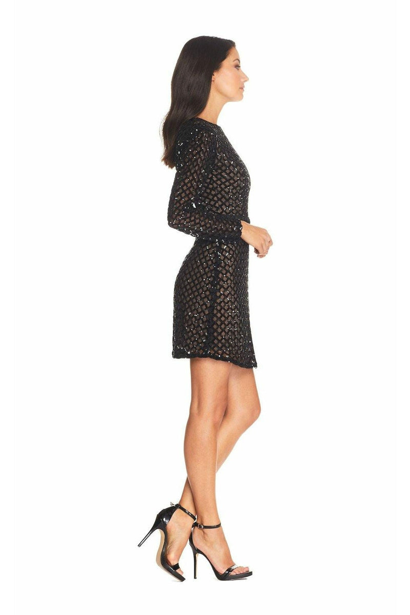Collins Dress / BLACK/NUDE
