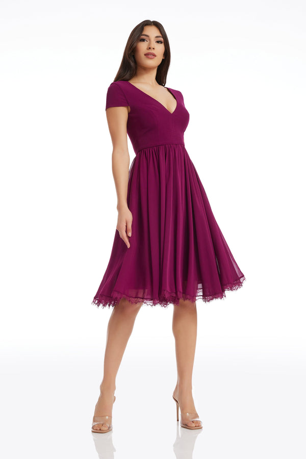 Corey Dress / DARK MAGENTA