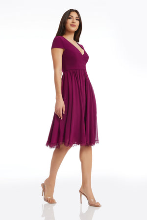 Corey Dress / DARK MAGENTA
