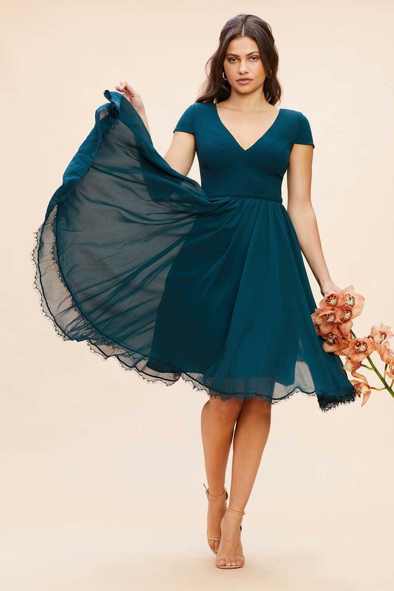 Corey chiffon fit & hotsell flare dress dress the population