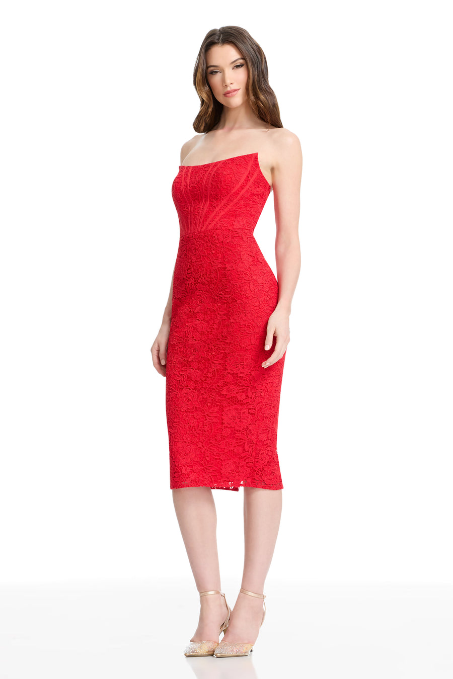 dress the population corset dress Dress the Population Cosette Strapless Corset Dress