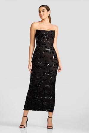 Cosette Dress / BLACK-MOCHA