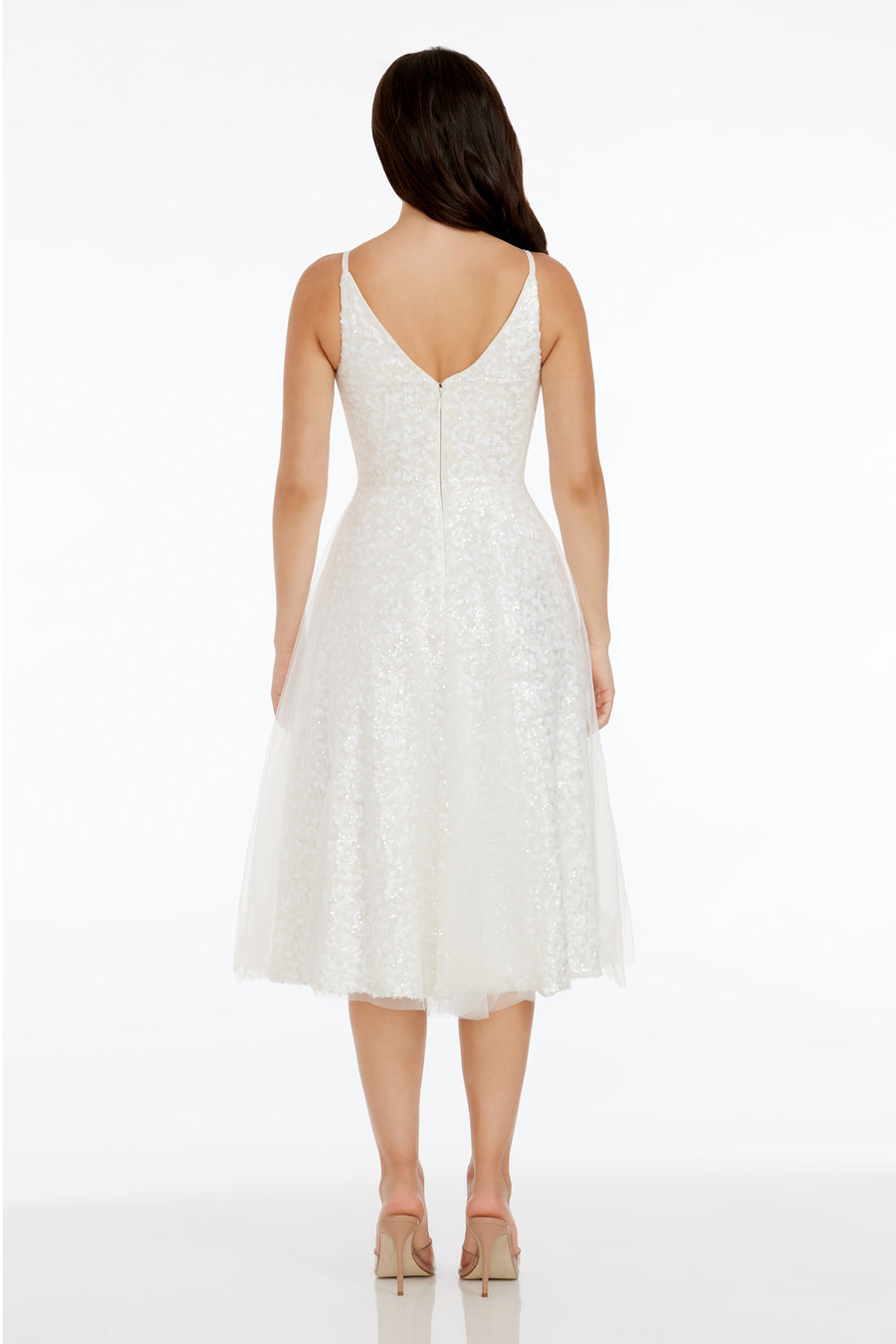 Dress The Population womens Courtney Midi Dress, Xxs, Grey