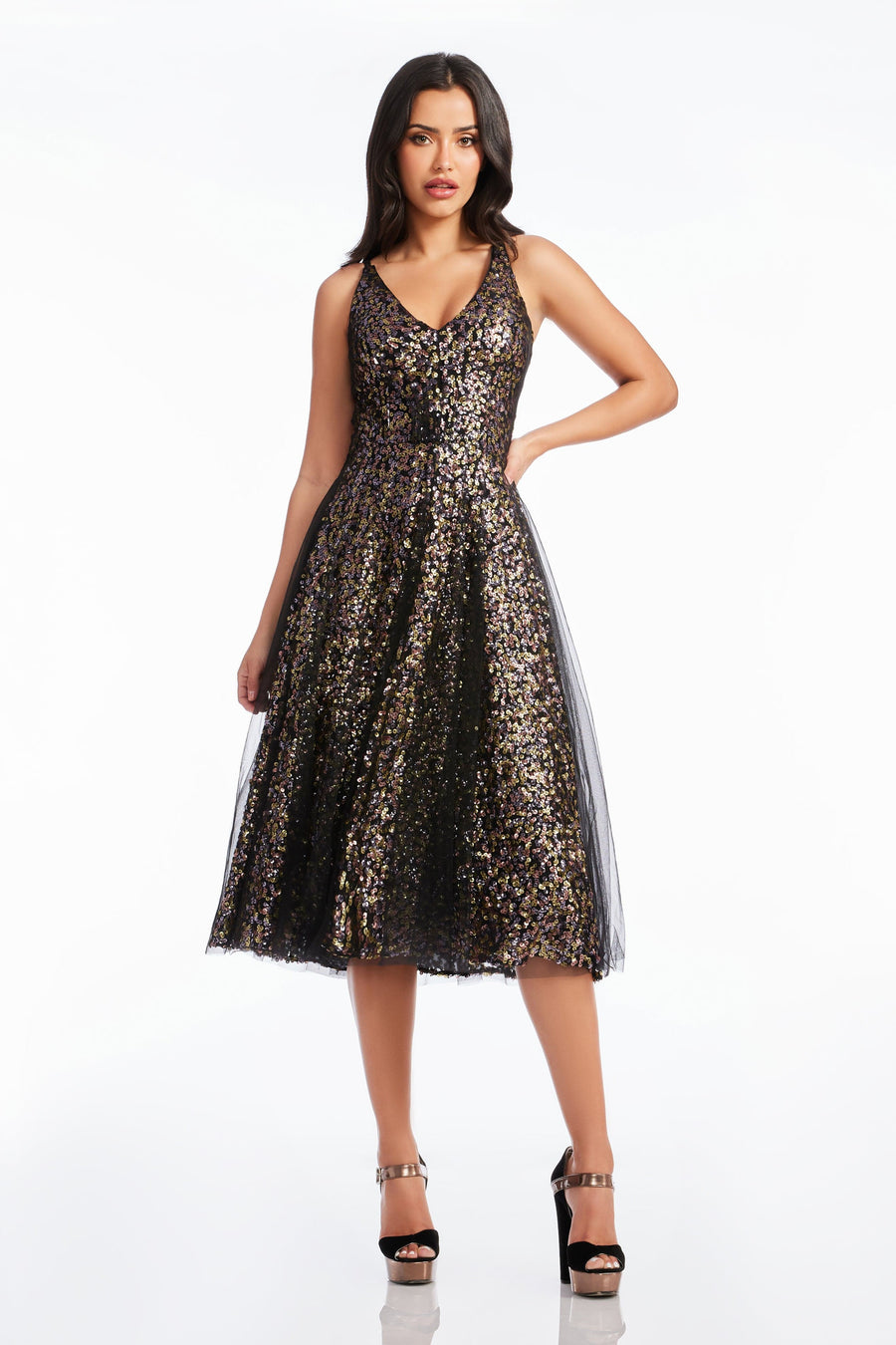 Courtney Scattered Sequin Dress Dress the Population Courtney Scattered Sequin Dress Dress the Population