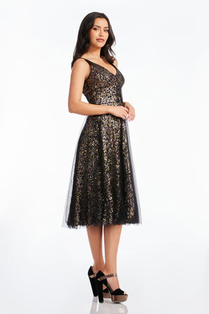 Courtney Dress / PEWTER MULTI
