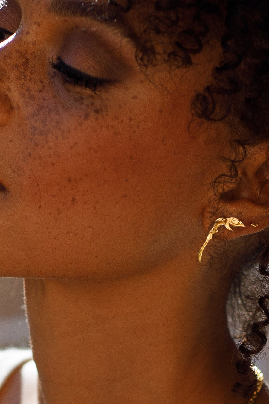 gold vermeil earrings for her
