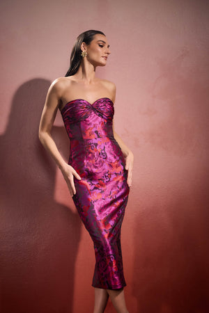 Dalia Dress / BRIGHT FUCH M