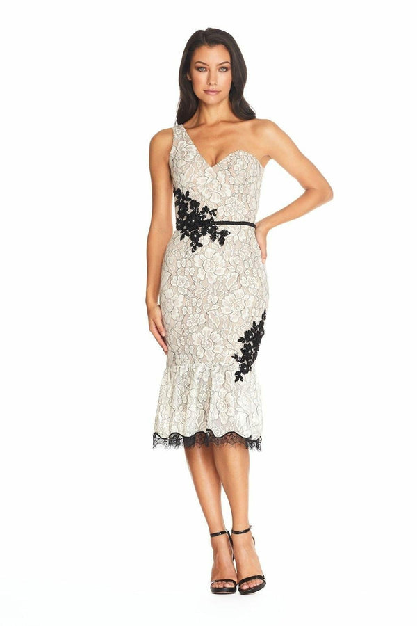 Dallas Dress / WHITE/BLACK