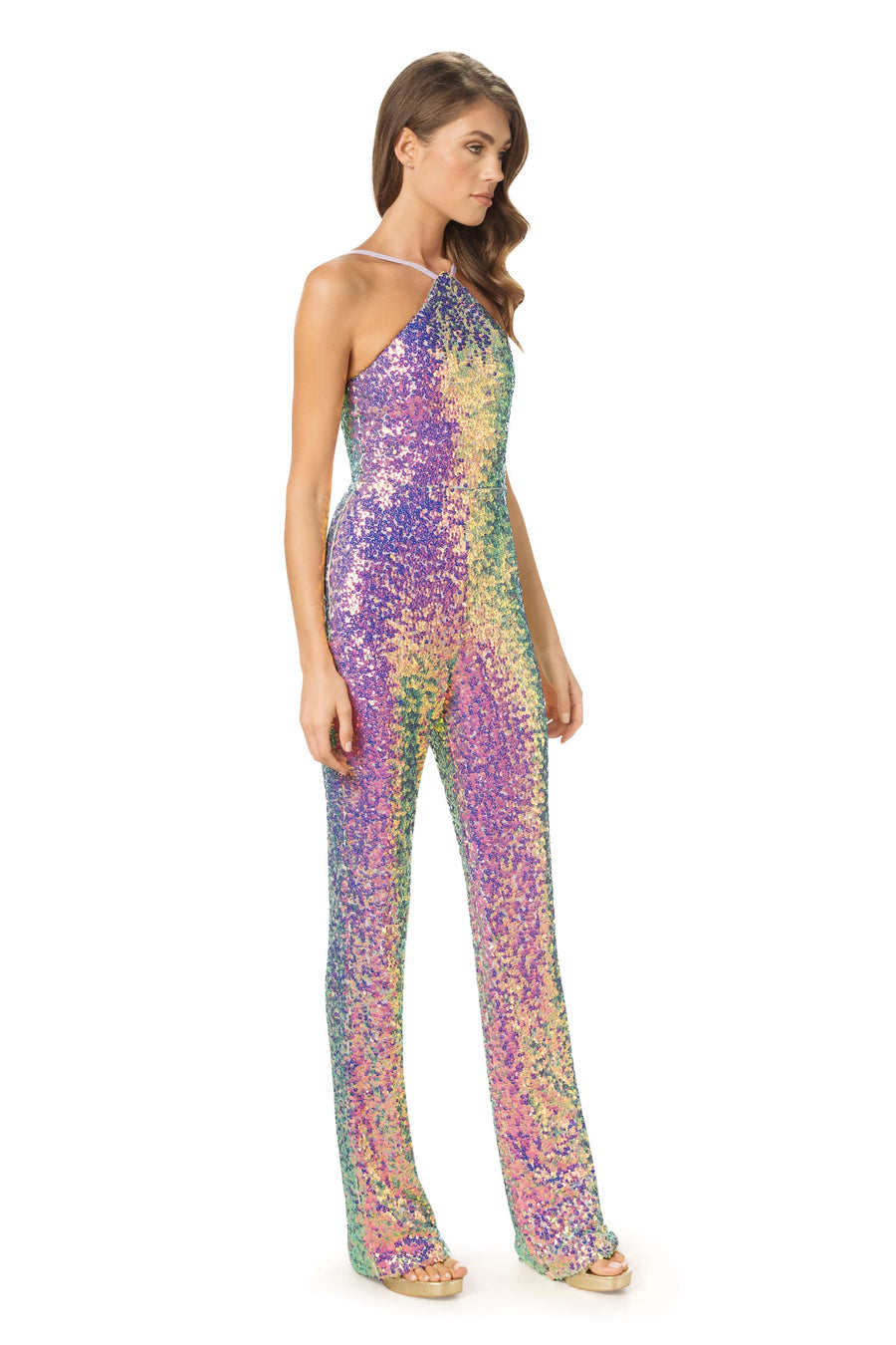 Purple on sale sequin pantsuit