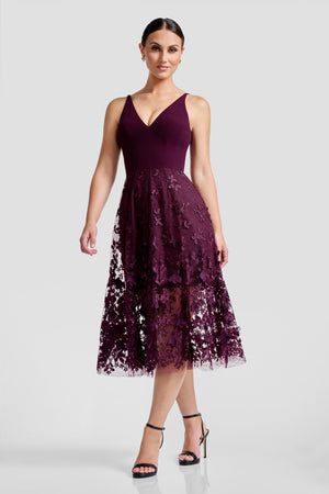 Darleen Dress / DARK CHERRY