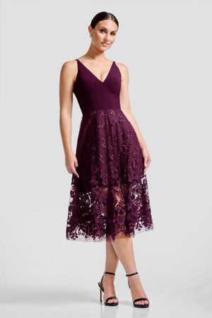 Darleen Dress / DARK CHERRY
