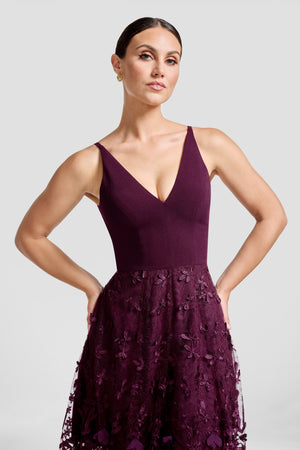 Darleen Dress / DARK CHERRY