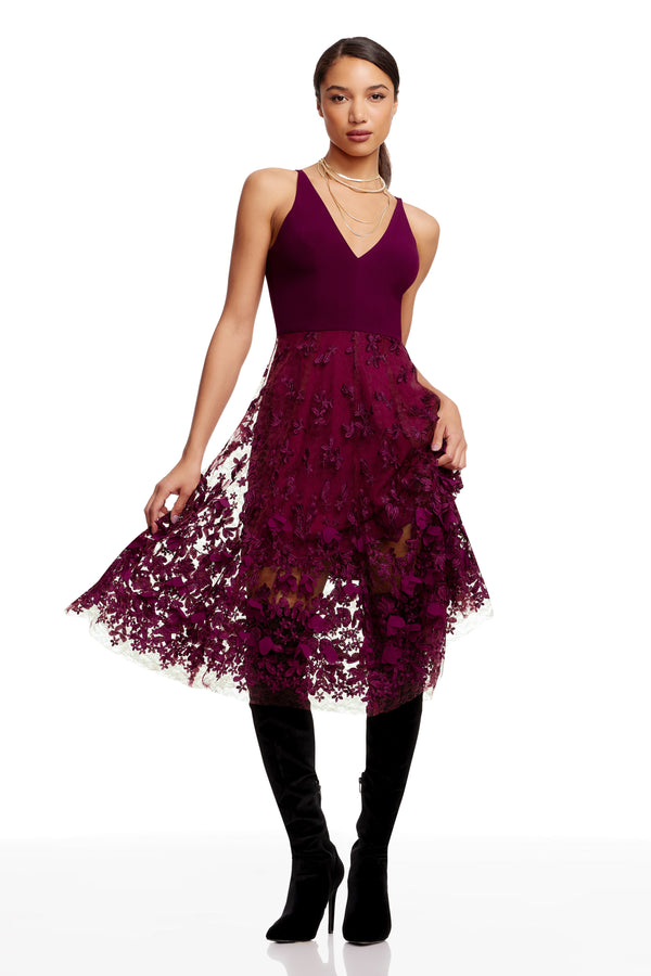 Darleen Dress / DARK MAGENTA