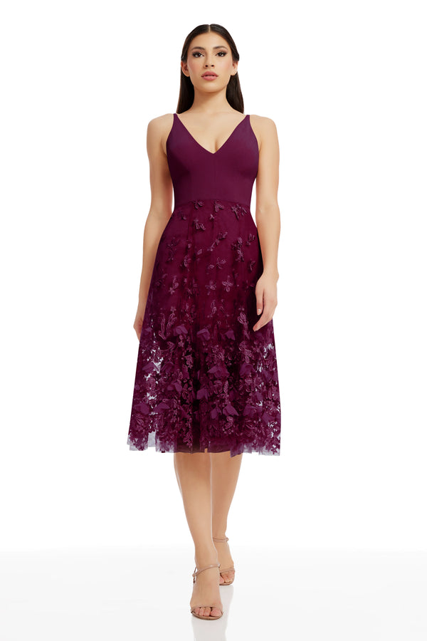 Darleen Dress / DARK MAGENTA