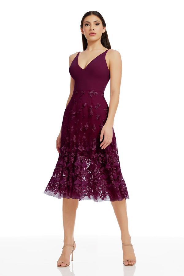 Darleen Dress / DARK MAGENTA