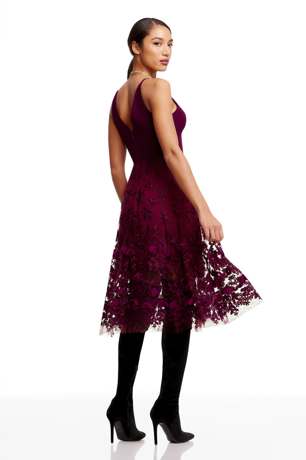 Darleen Dress / DARK MAGENTA