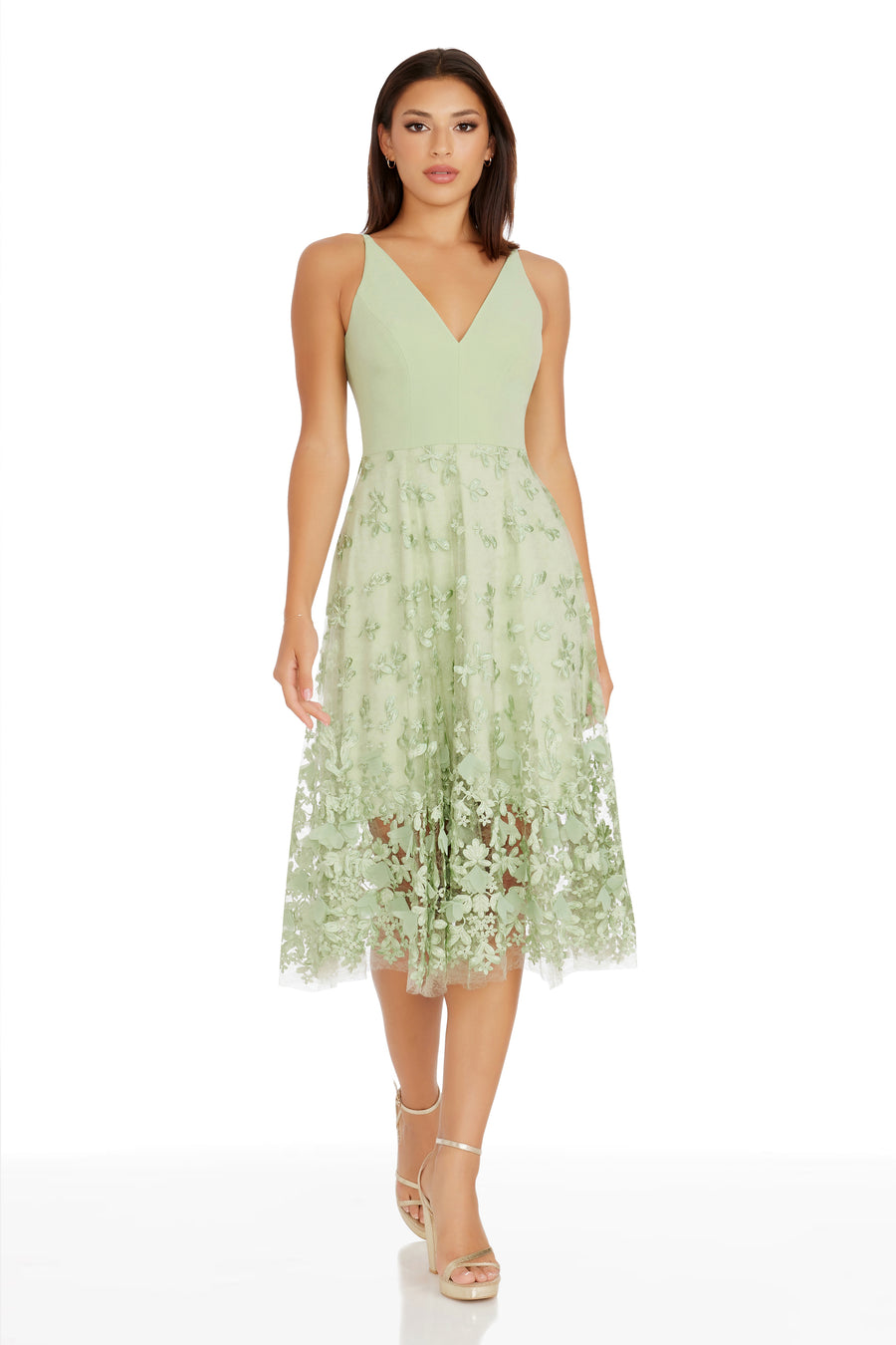 Dress the Population Darleen Dress - Green