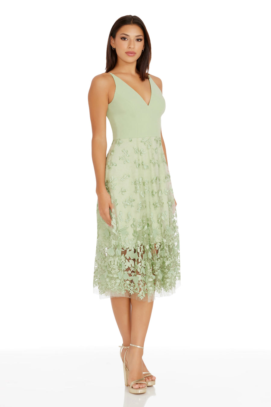 Dress the Population Darleen Dress - Green