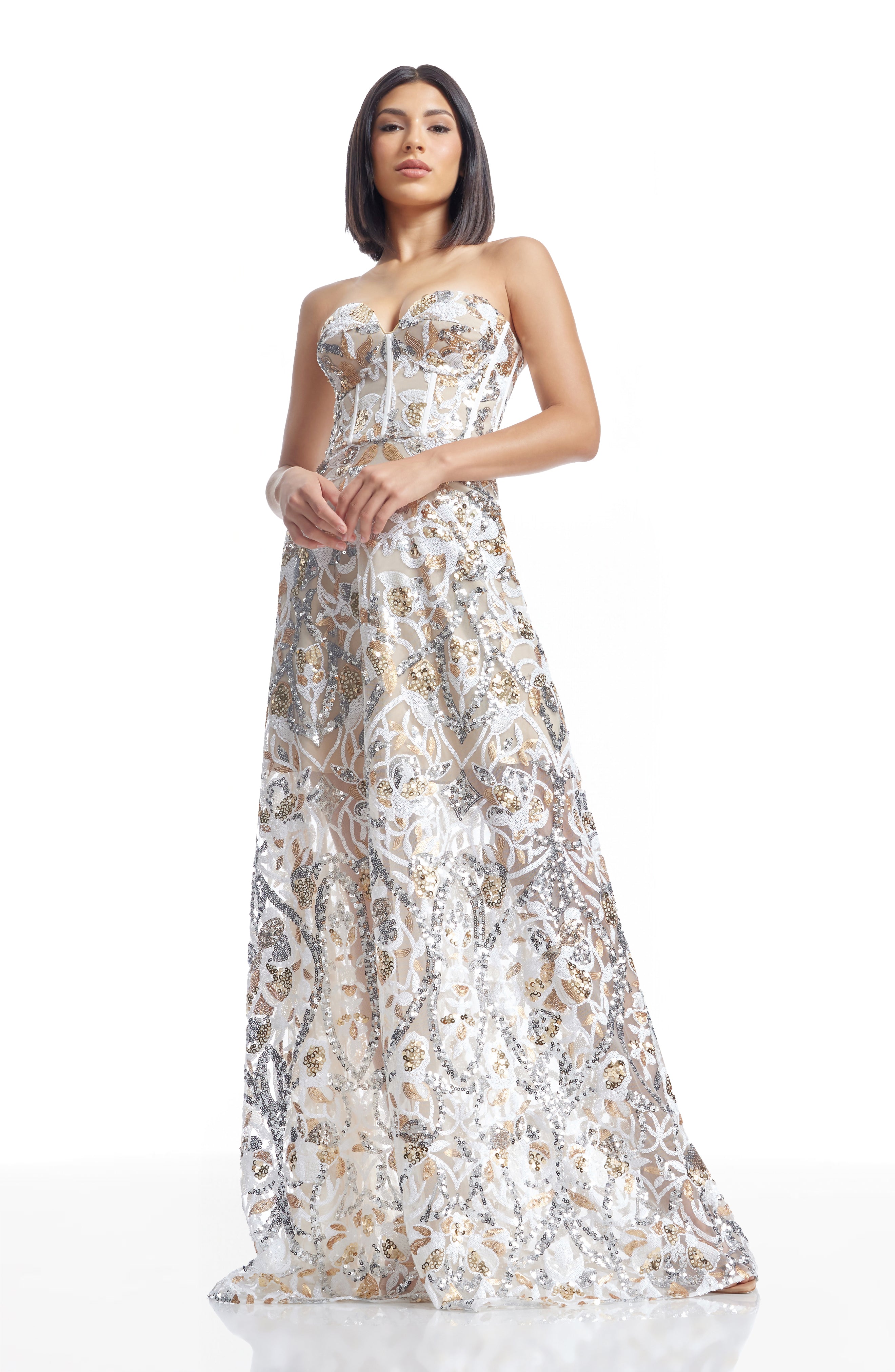 dress the population daphne Dress the Population Black Label Daphne Bow-Draped Satin Gown
