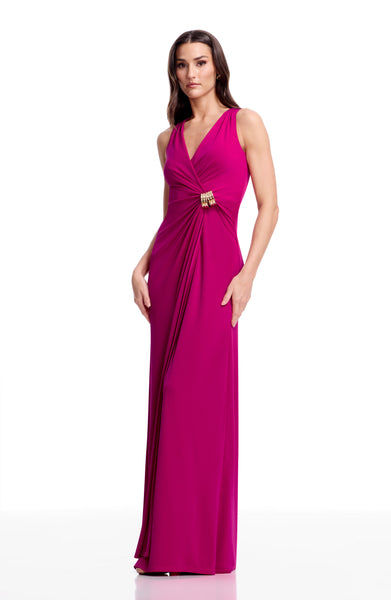dress the population gown Paris Dress, L / Cream Multi flattering and will make you feel confident and beautiful Audrina Sheer Gown