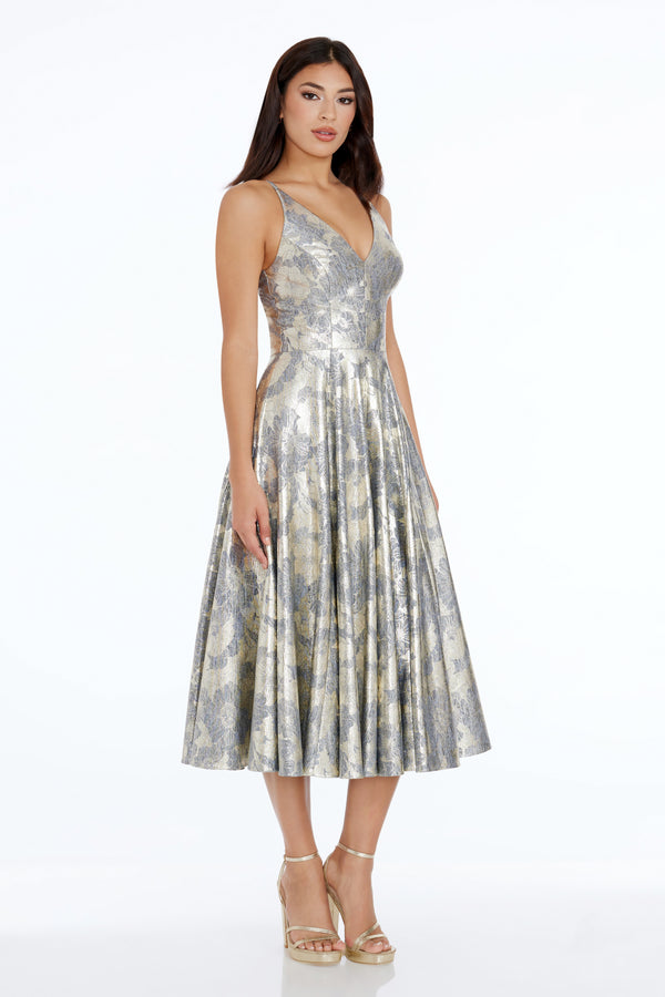 Delilah Dress / PEWTER MULTI