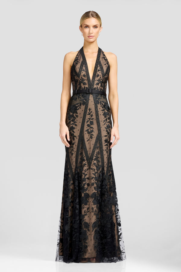 DEVIN GOWN / BLACK-NUDE