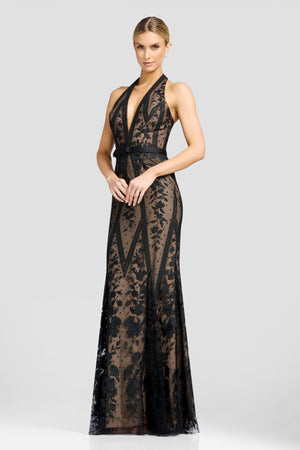 DEVIN GOWN / BLACK-NUDE