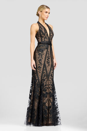 DEVIN GOWN / BLACK-NUDE