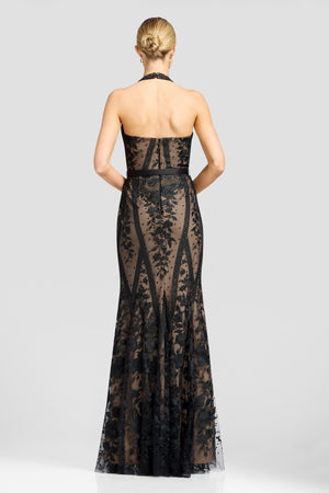 DEVIN GOWN / BLACK-NUDE