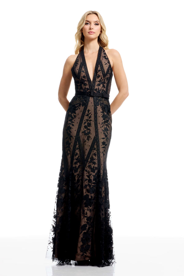 DEVIN GOWN / BLACK-NUDE