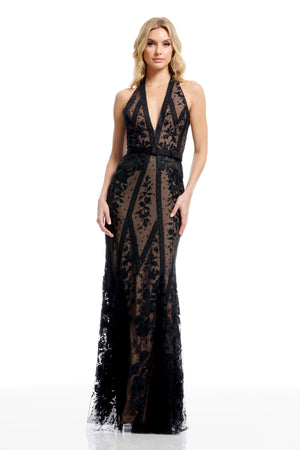 DEVIN GOWN / BLACK-NUDE