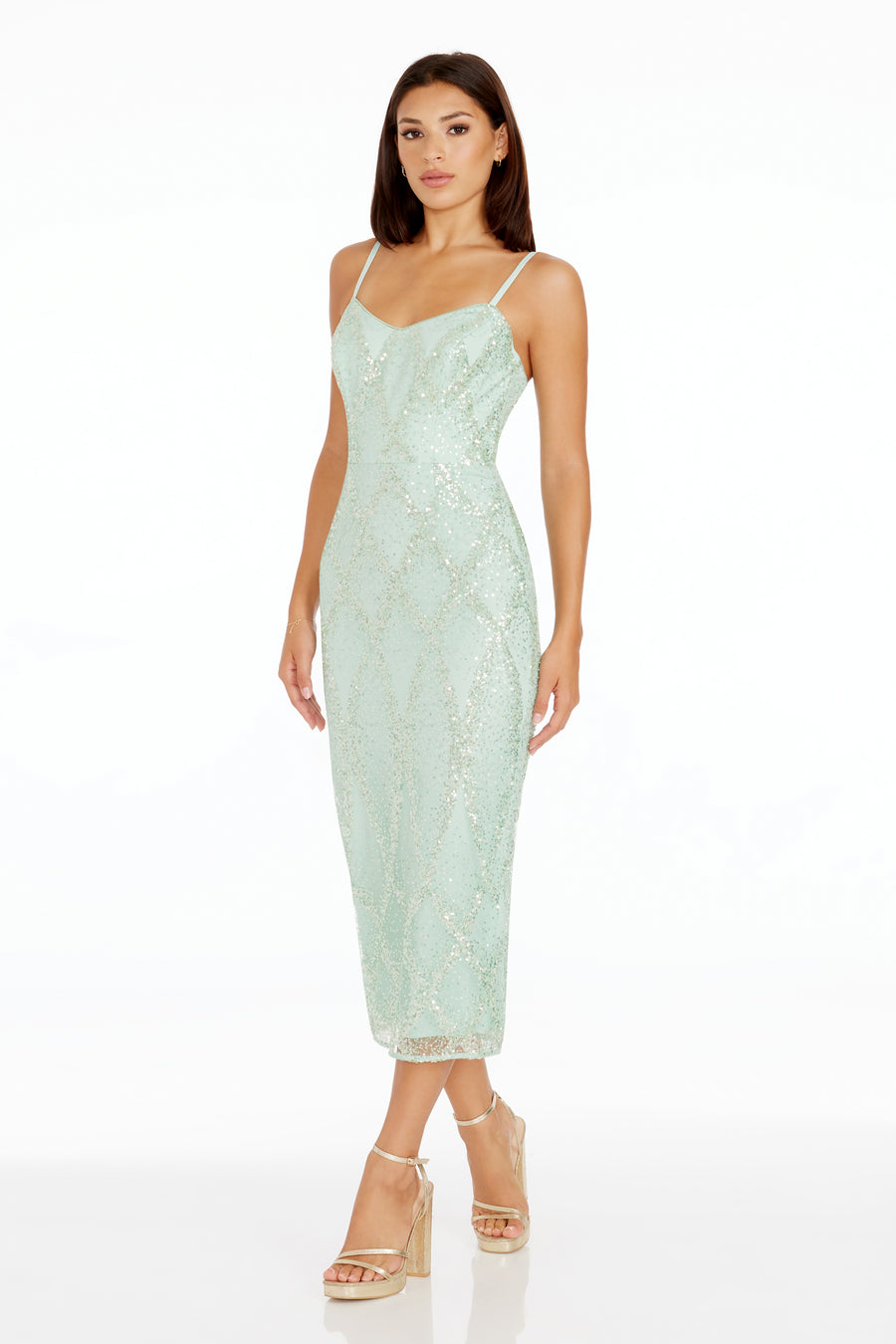 dress the population green lace NEW Dress the Population Tan Lace Dress Sheath w Turquoise Sequin Floral Size XS