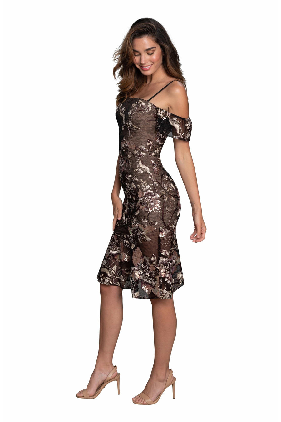 Elaine Dress / BLACK MULTI