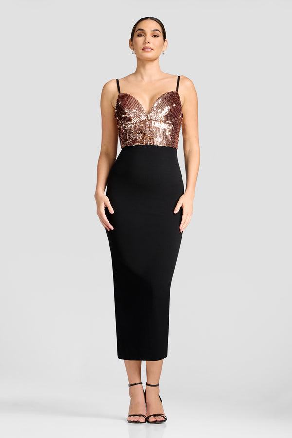 Elana Dress / ROSE GOLD MULTI