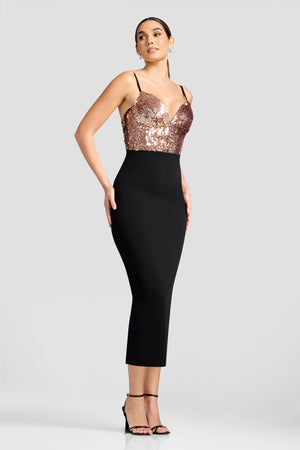 Elana Dress / ROSE GOLD MULTI