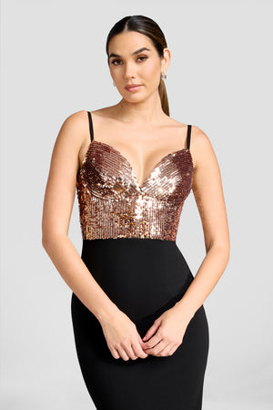 Elana Dress / ROSE GOLD MULTI